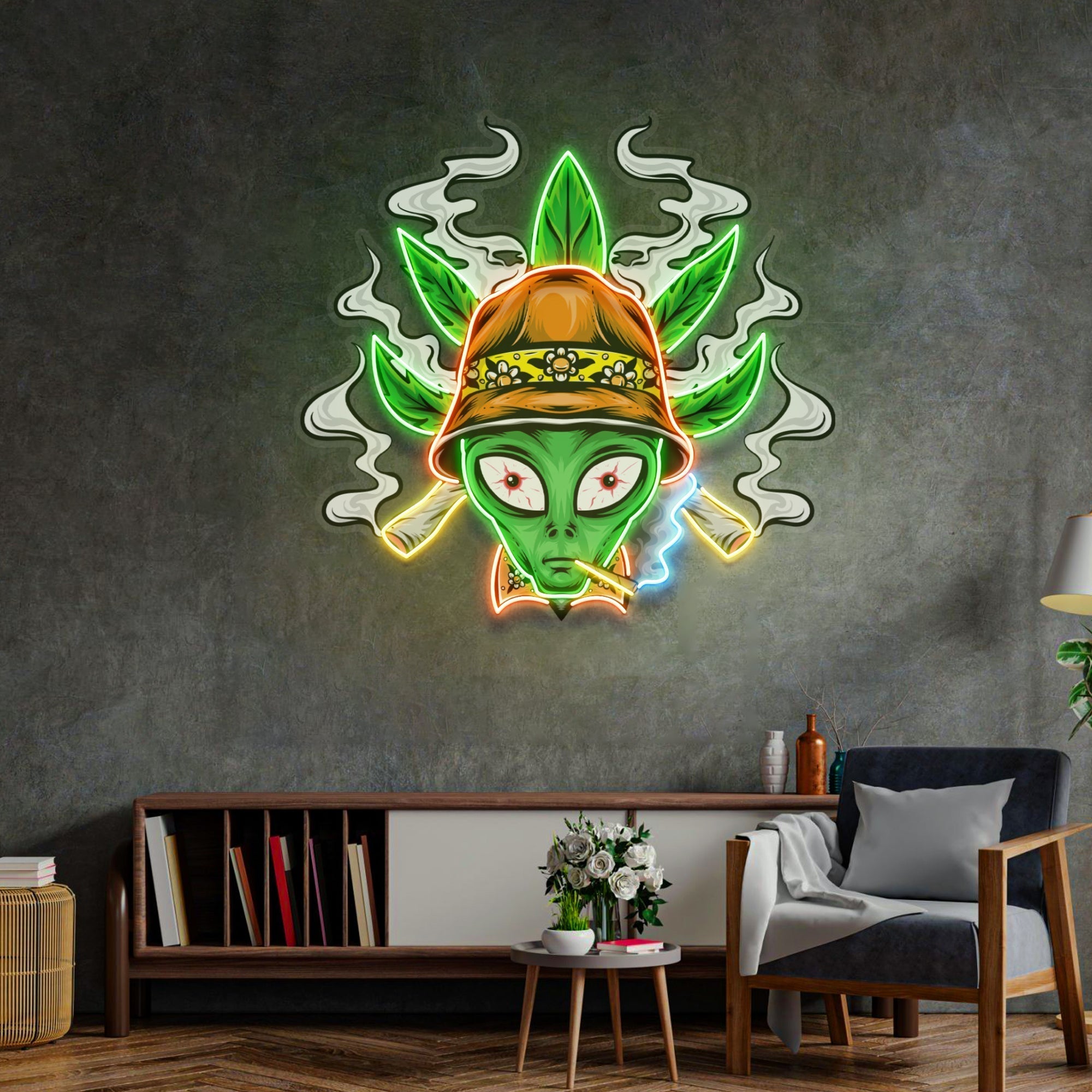 Addict Alien LED Neon Sign Light Pop Art