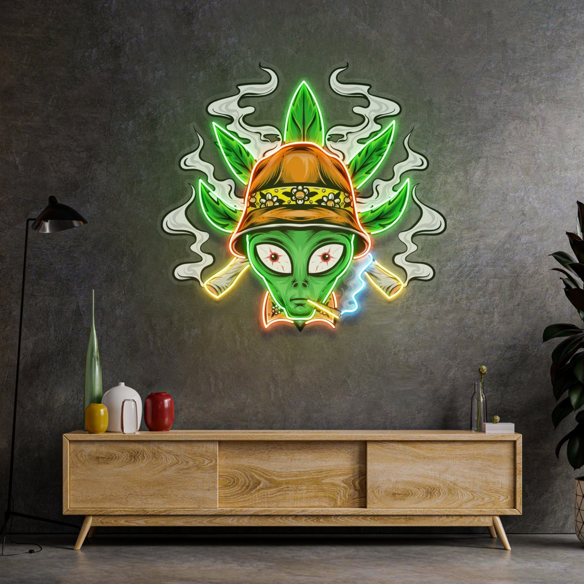 Addict Alien LED Neon Sign Light Pop Art