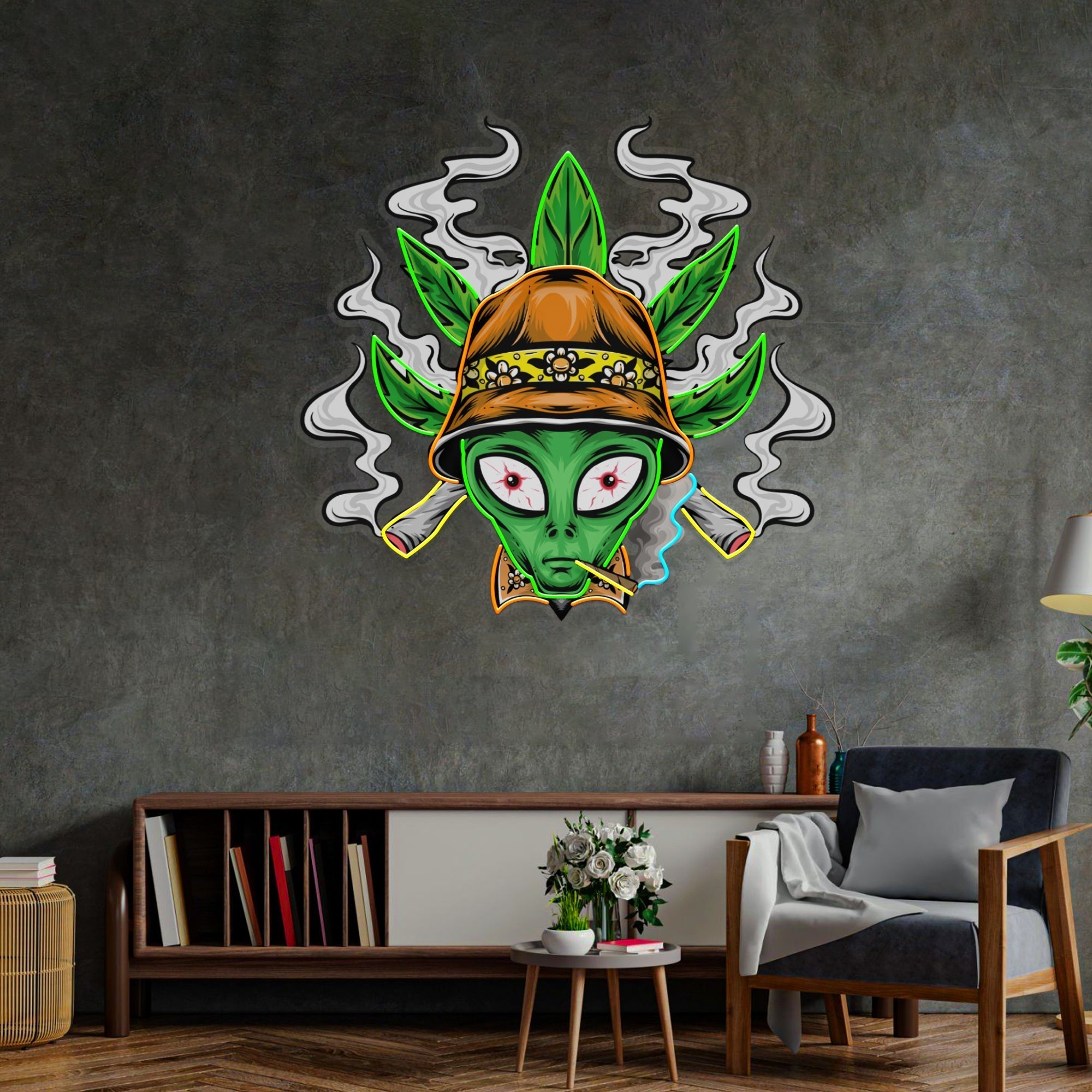 Addict Alien LED Neon Sign Light Pop Art