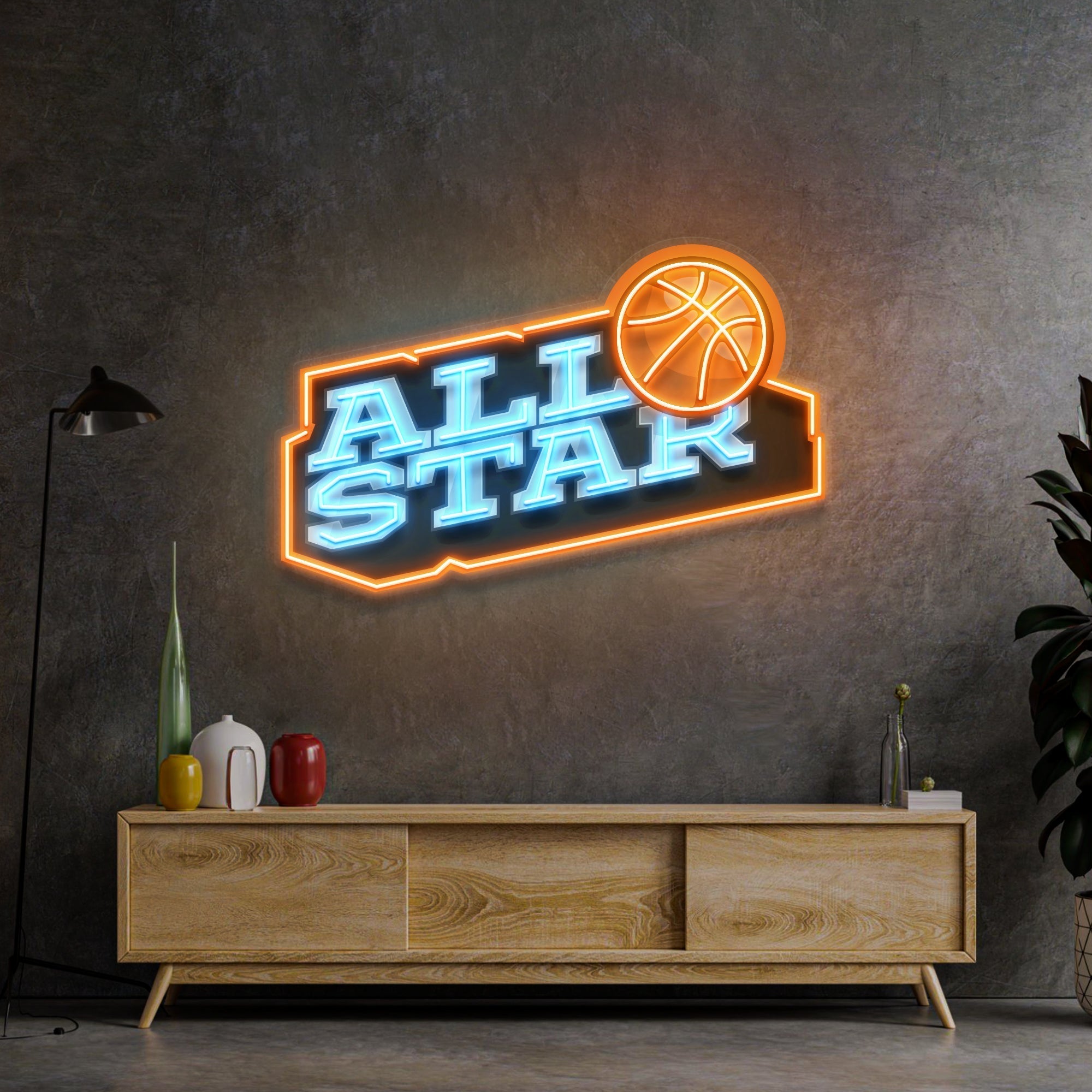 All Star League LED Neon Sign Light Pop Art