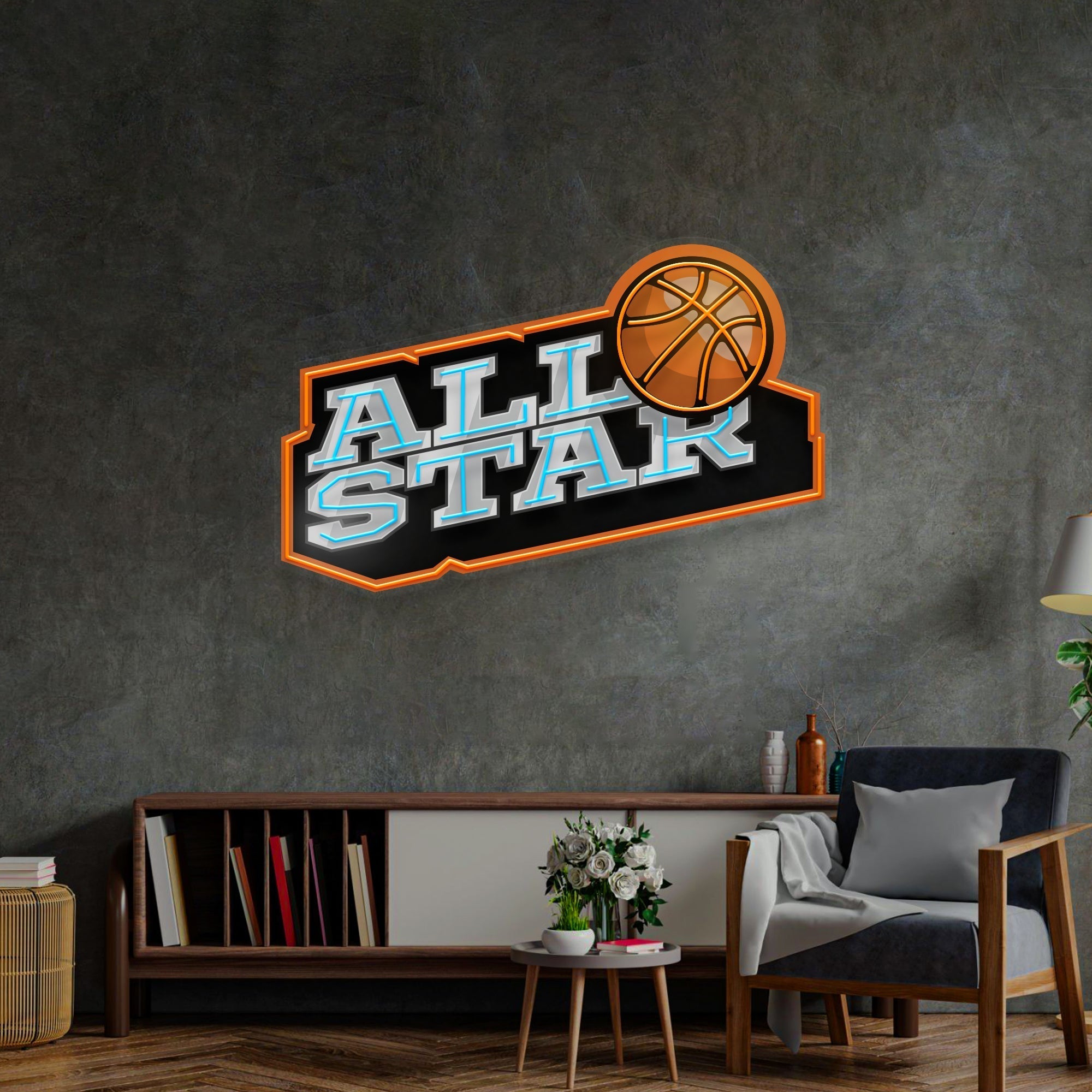 All Star League LED Neon Sign Light Pop Art