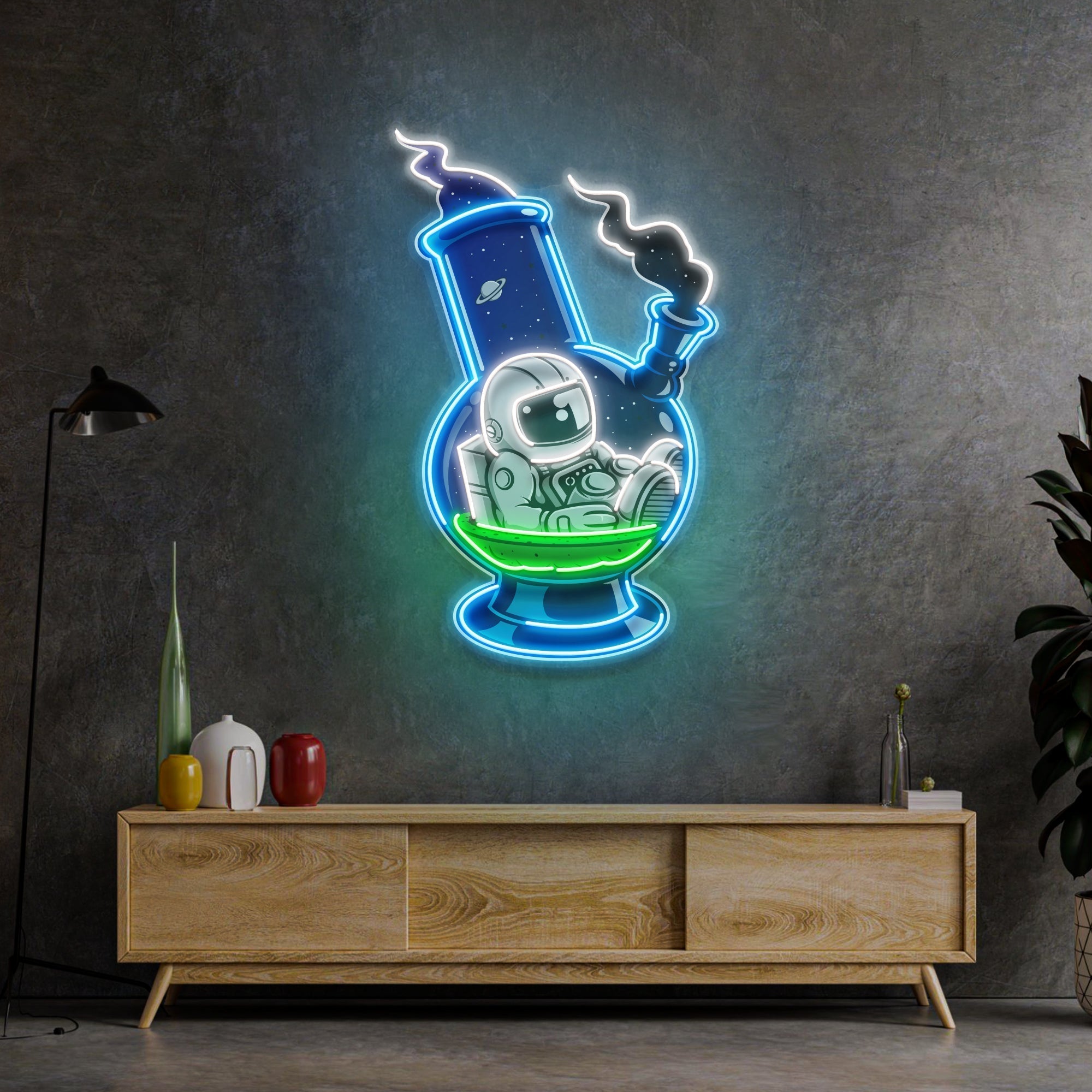 Astronaut Bong Led Neon Acrylic Artwork