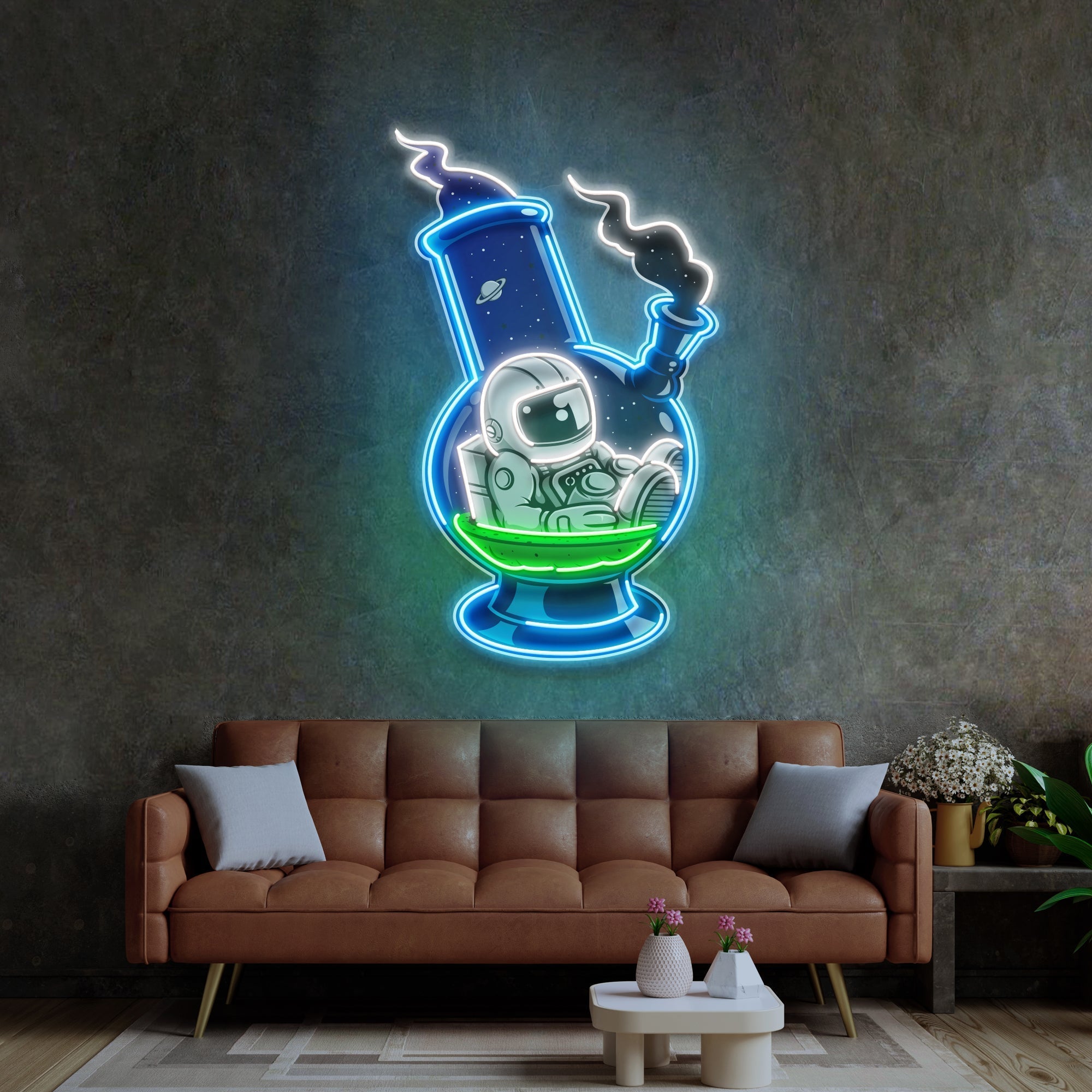 Astronaut Bong Led Neon Acrylic Artwork