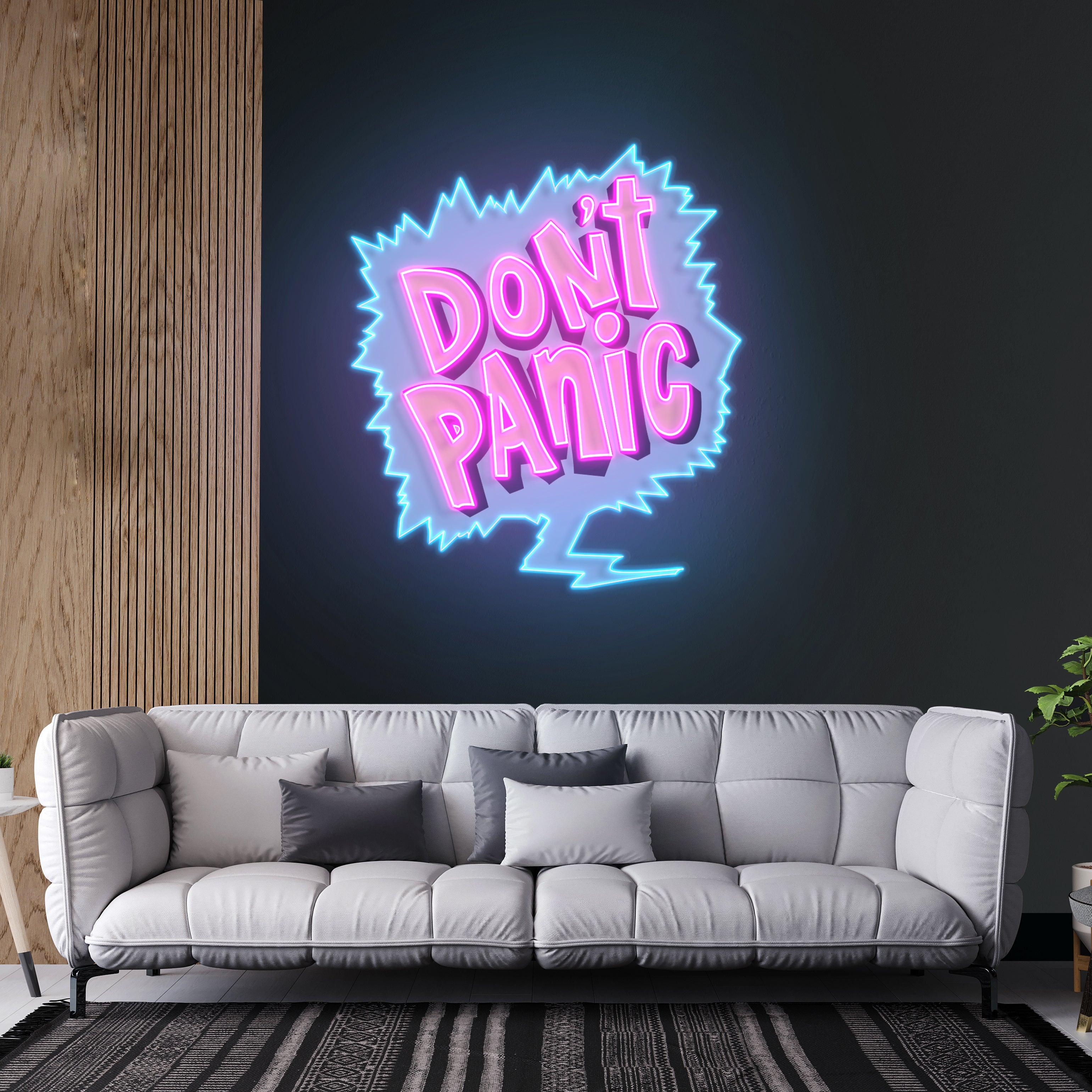 Don't Panic Led Neon Acrylic Artwork