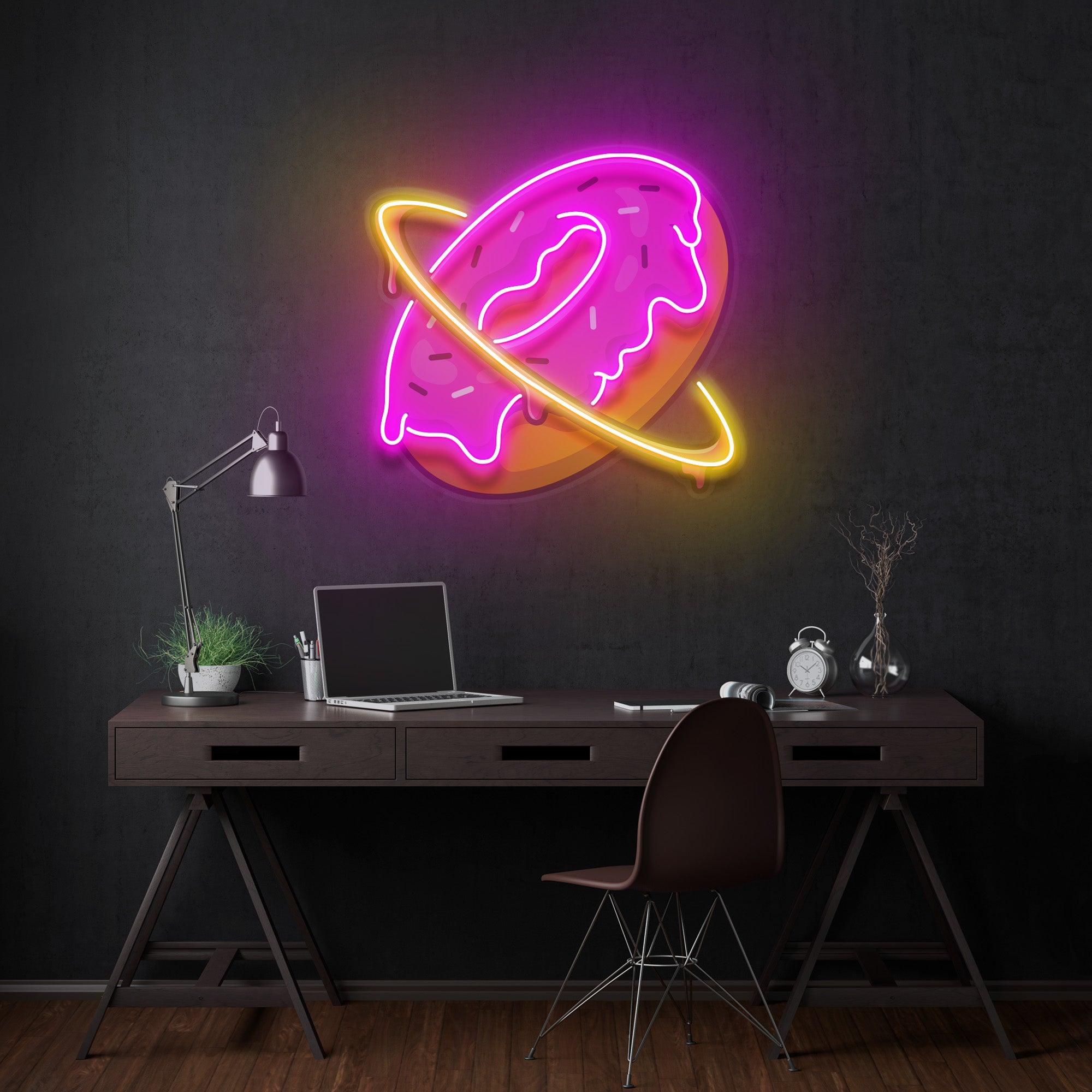 Doughnut Planet Led Neon Acrylic Artwork