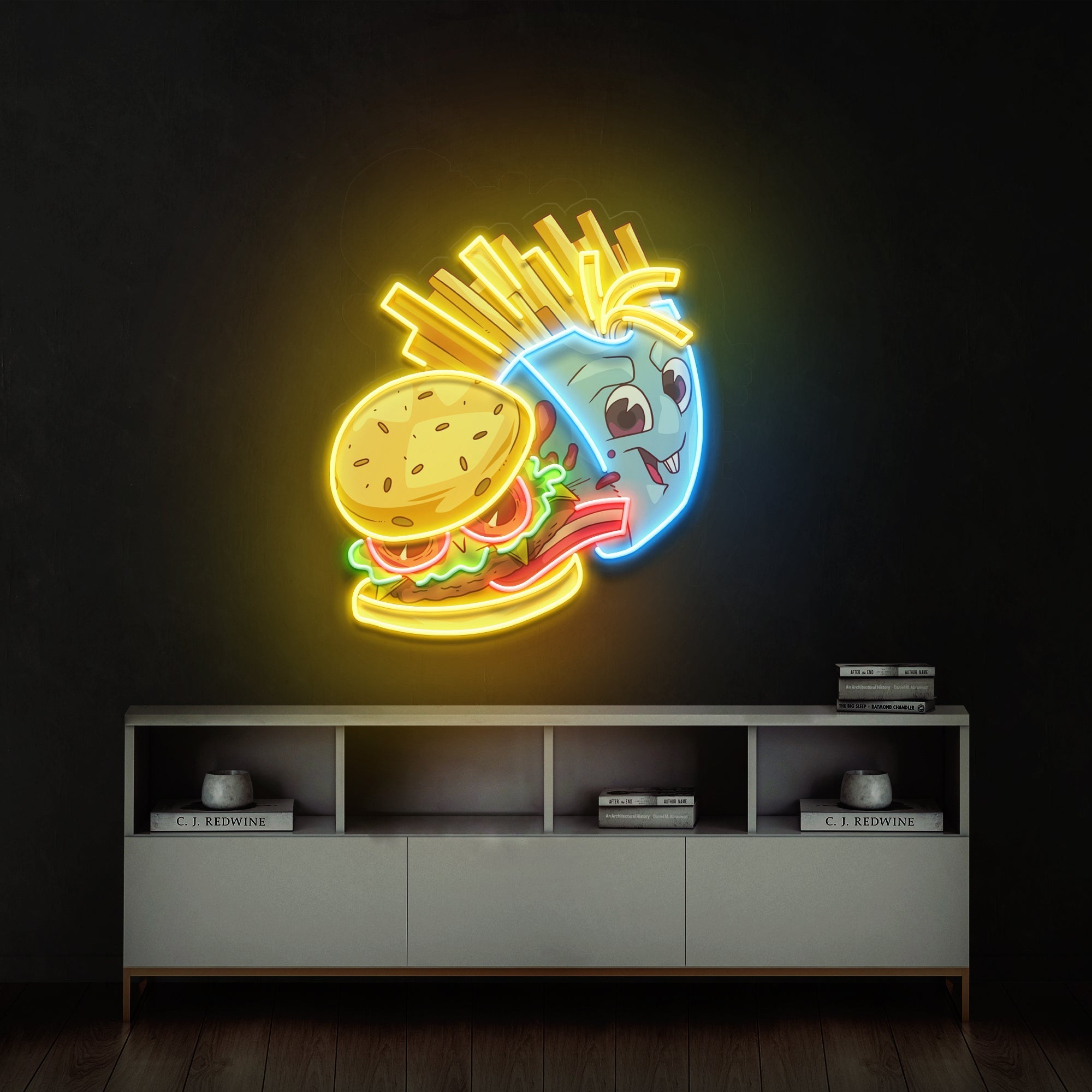 Food Monster Artwork Led Neon Sign Light