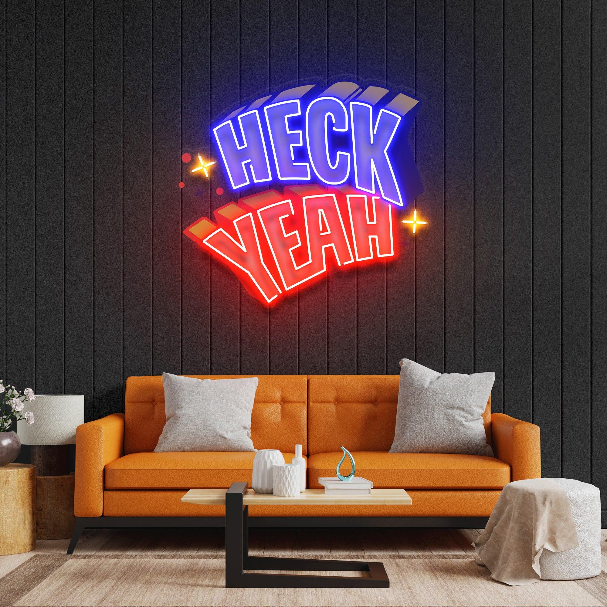 HECK YEAH Led Neon Acrylic Artwork