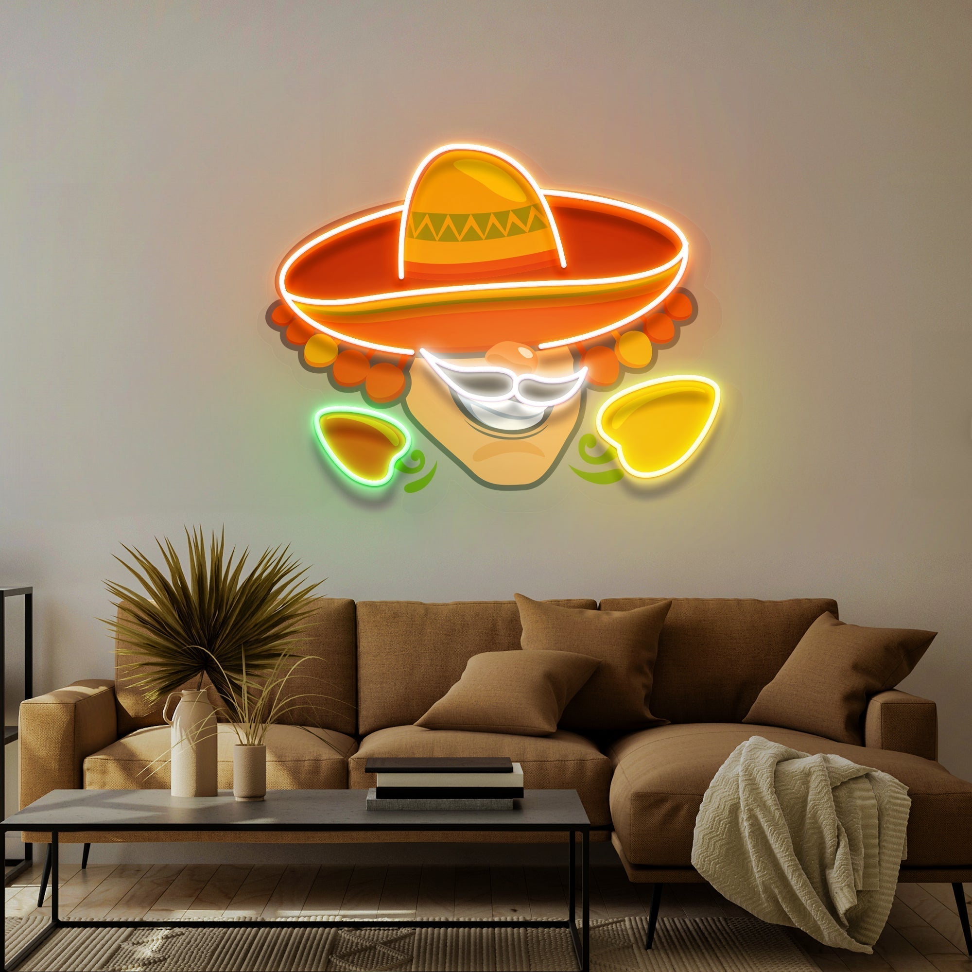 Mexico Logo Food Male Artwork Led Neon Sign Light