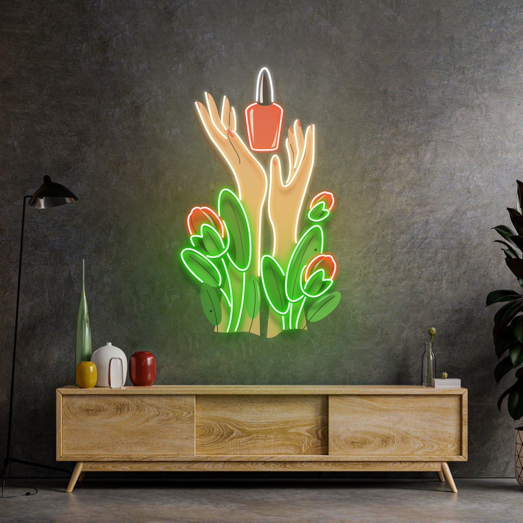 Nail Lover LED Neon Sign Light Pop Art