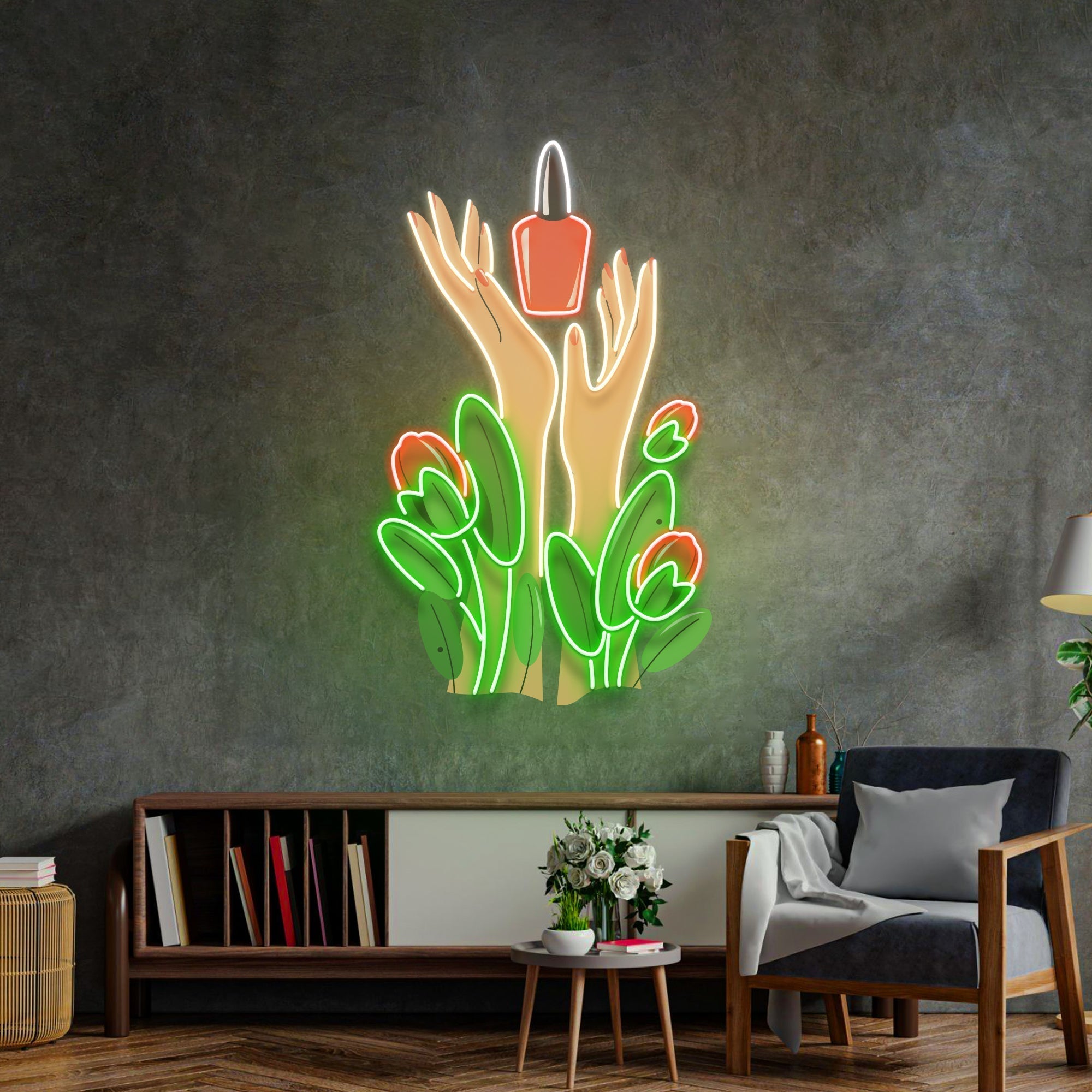 Nail Lover LED Neon Sign Light Pop Art