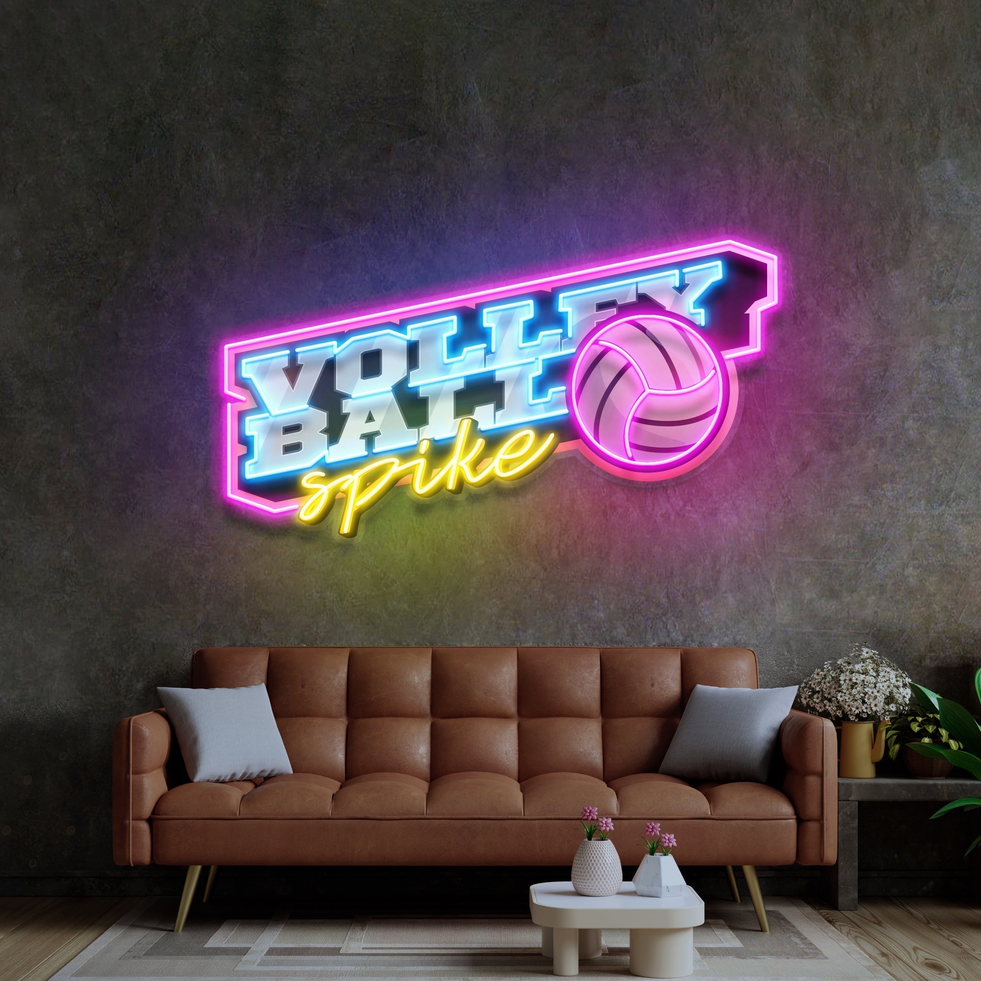 Volleyball Spike LED Neon Sign Light Pop Art