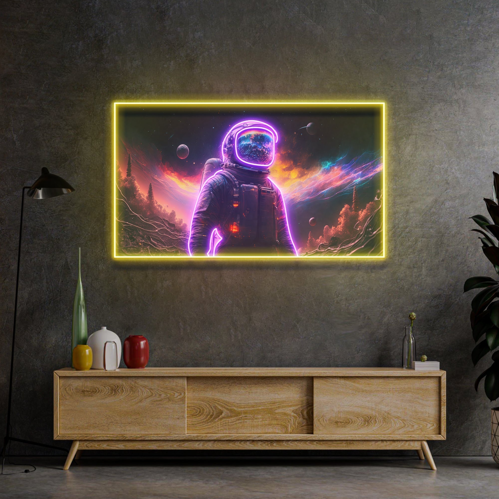 Astronaut in Space LED Neon Sign Light Pop Art