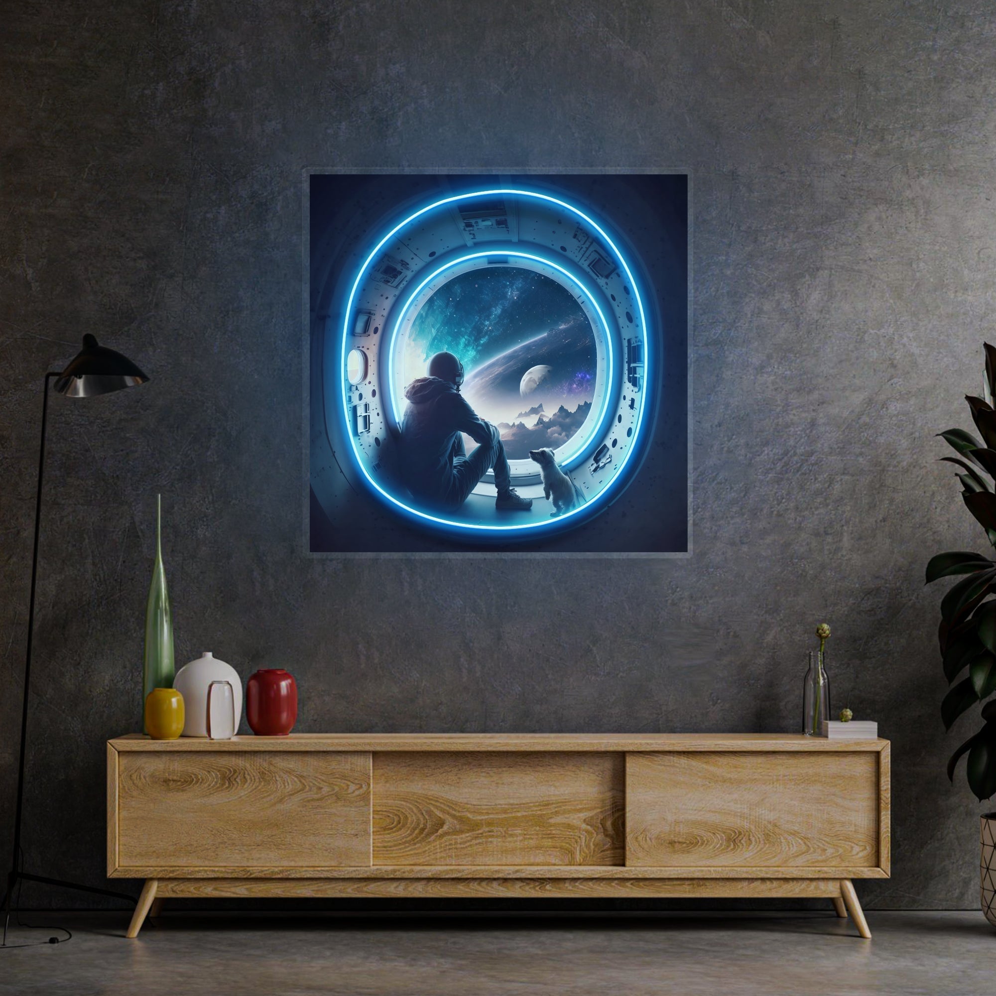 Astronaut In The Spacecraft LED Neon Sign Light Pop Art