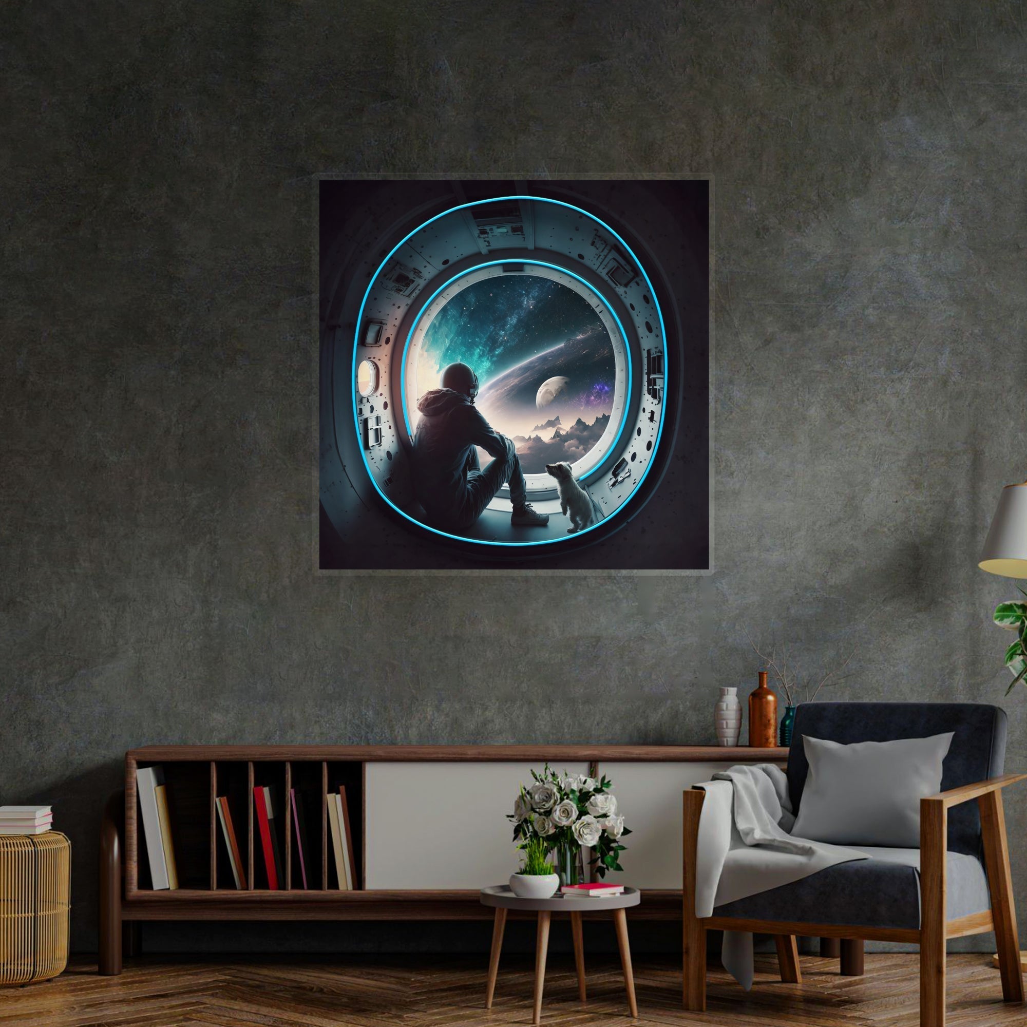 Astronaut In The Spacecraft LED Neon Sign Light Pop Art