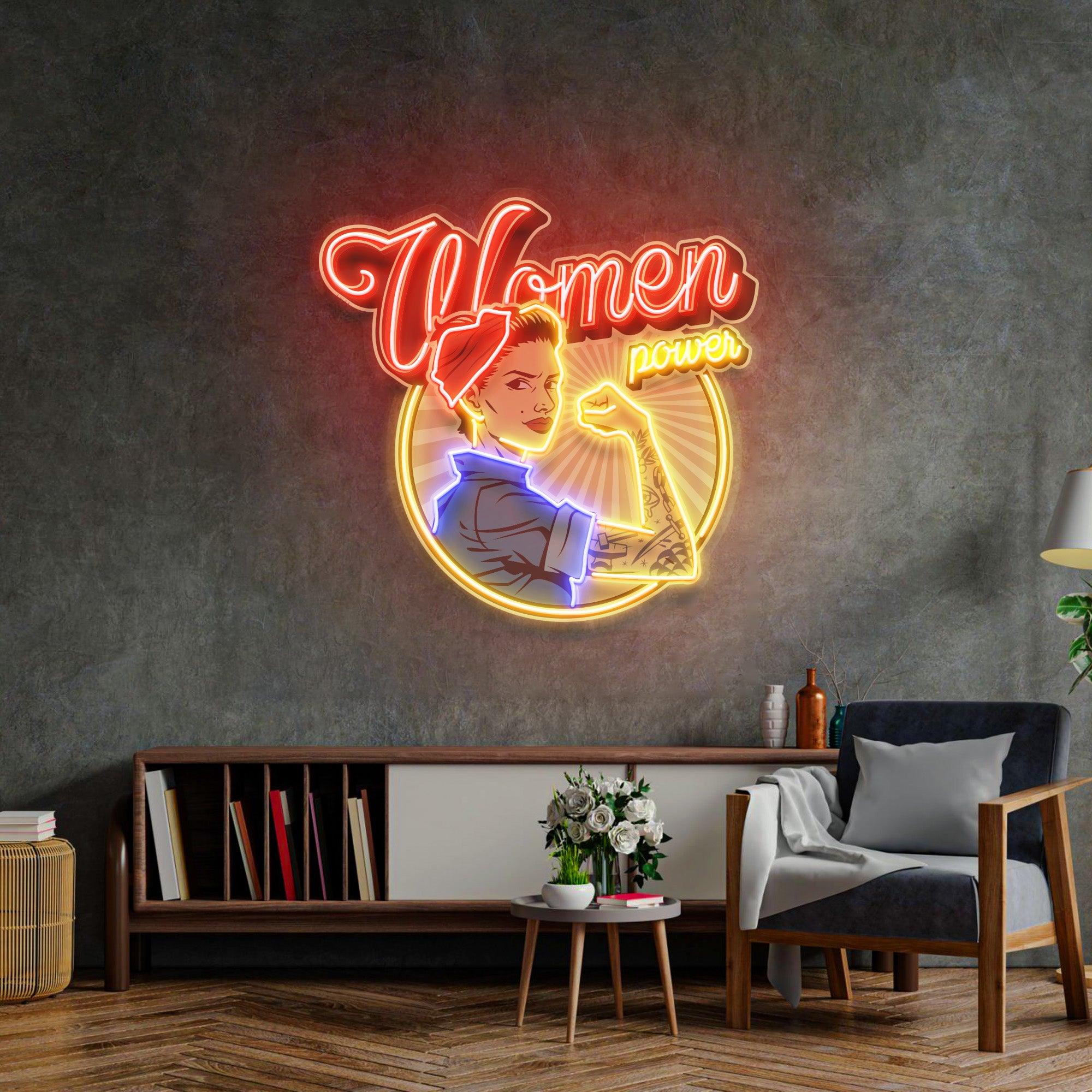 Women In Power Led Neon Acrylic Artwork