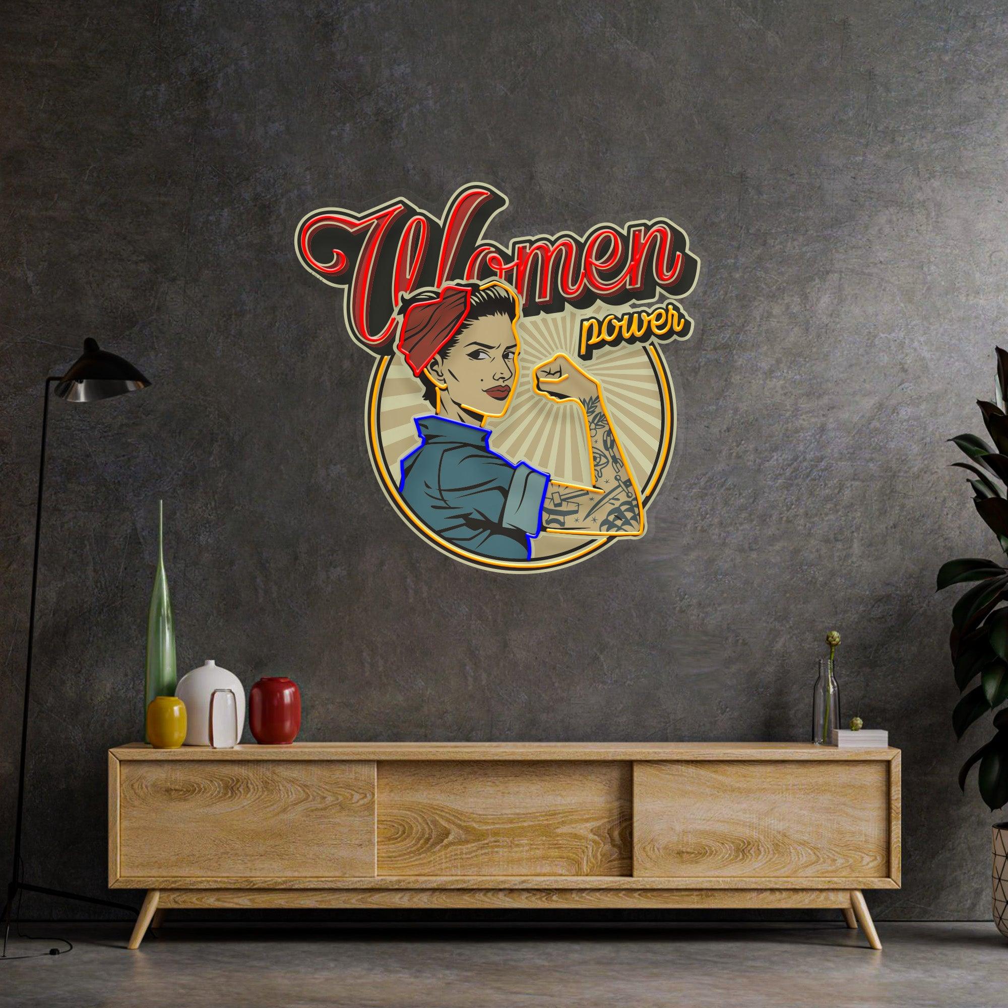 Women In Power Led Neon Acrylic Artwork